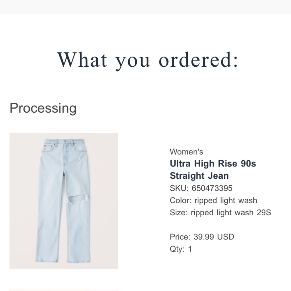 Abercrombie & Fitch Women's High Rise Jeans - Light Blue